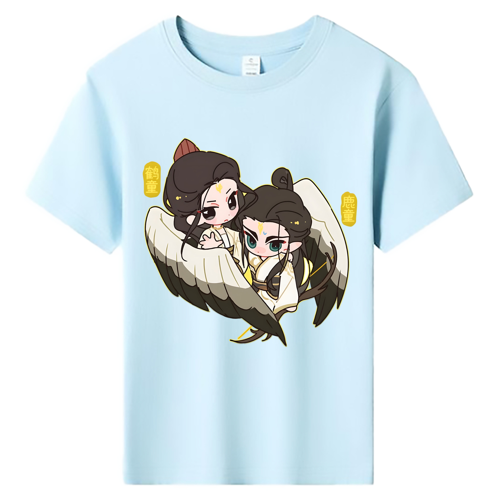 （画像用） Ne Zha 2 ナタ 魔童の大暴れ 綿100％キッズTシャツ（フロントプリント）